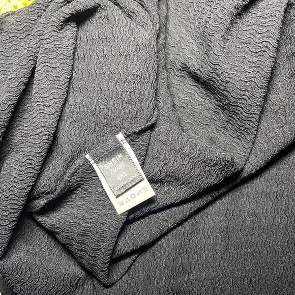 Crochet Trim Tank Top Black Square Neck Sleeveless Peplum Festival Boho Size 4XL - Picture 4 of 5